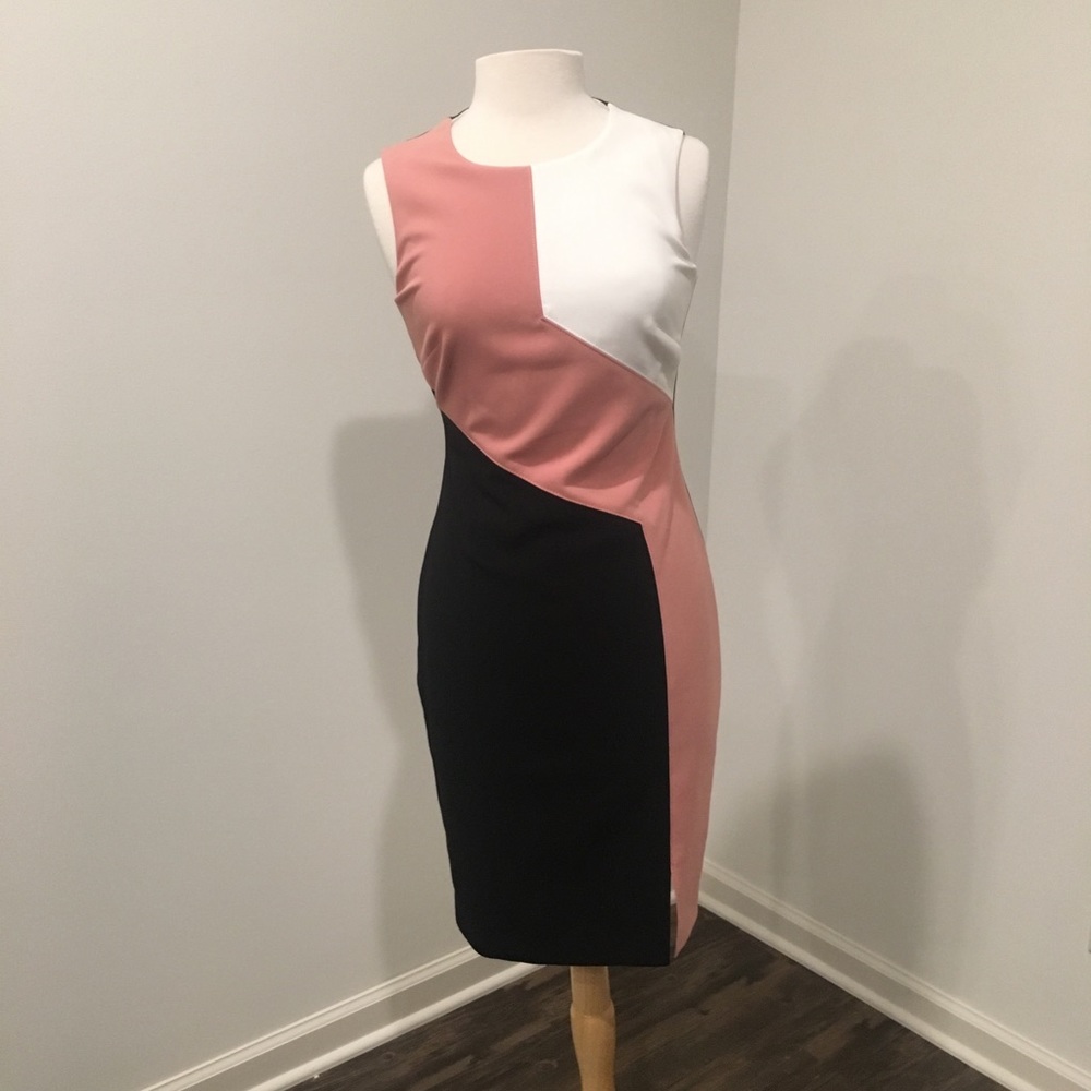 White House Black Market Colorblock Sheath Dress